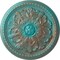 Ekena Millwork Swindon Ceiling Medallion (Fits Canopies up to 2 7/8"), 16 7/8"OD x 1 1/2"P, Copper Green Patina CM16SWCGS - alternate 1
